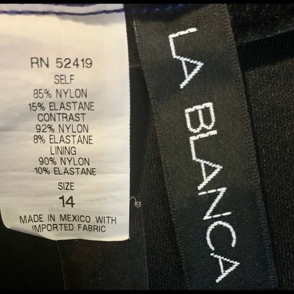 La Blanca Purple Slimming Strapless Swimsuit Size 14 - Picture 2 of 3